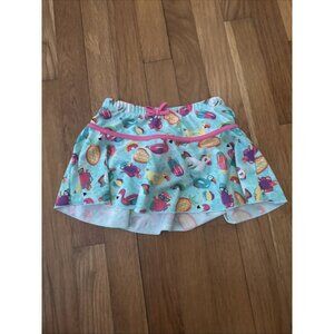 UV Skinz Blue And Pink Pool Vacation Theme Swim Skirt Girls Size 5